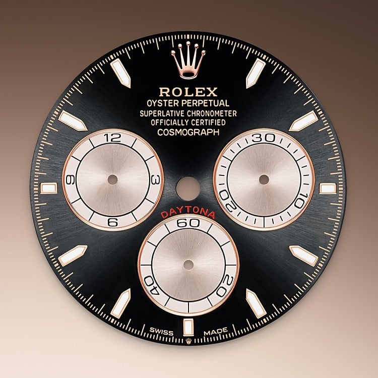 Rolex Cosmograph Daytona 40 bright black and sundust dial