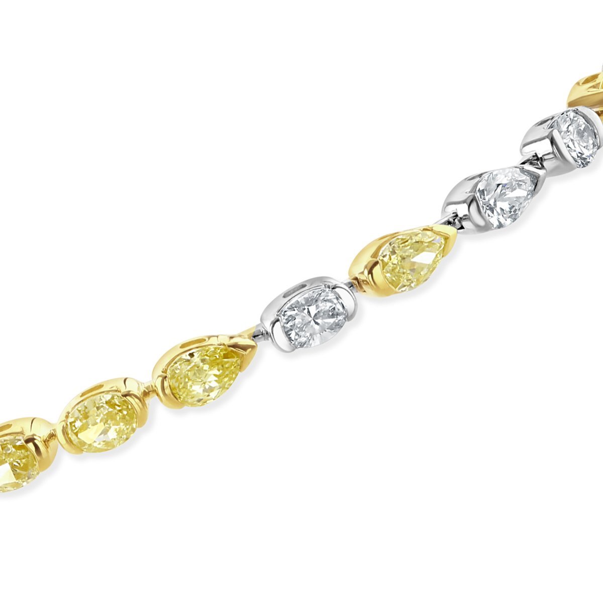 White & Yellow Diamond Bracelet