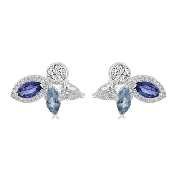 Santa Maria Aquamarine and Diamond Earrings