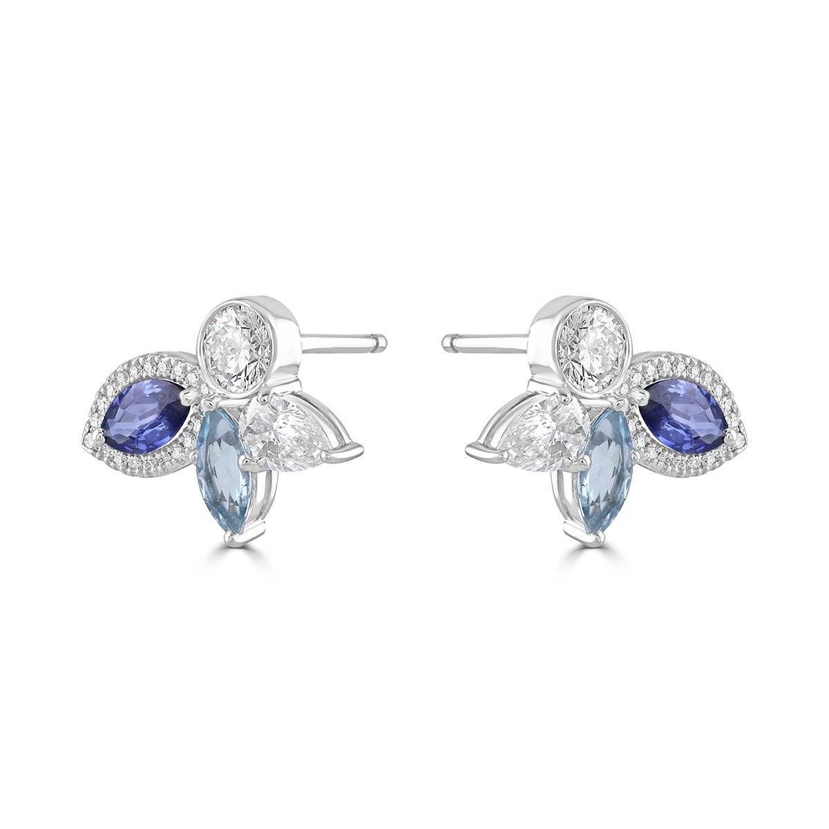 Santa Maria Aquamarine and Diamond Earrings